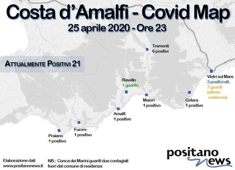 Covid Map Costiera amalfitana