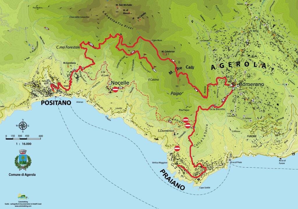 Sentieri interdetti fra Agerola Positano e Praiano