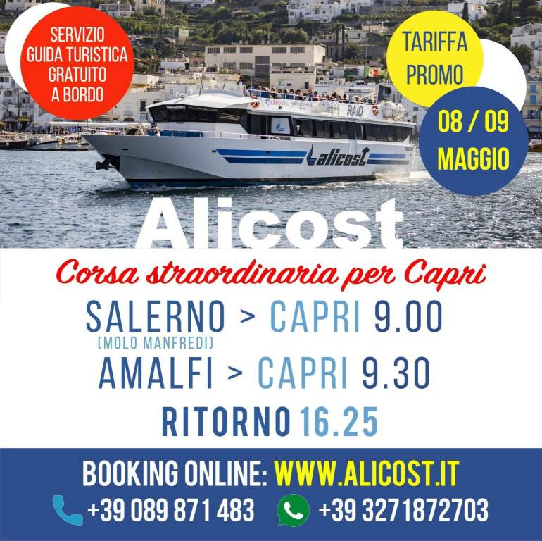 Alicost, si riparte da Salerno e dalla Costiera Amalfitana per Capri, Ischia e l'arcipelago delle Eolie